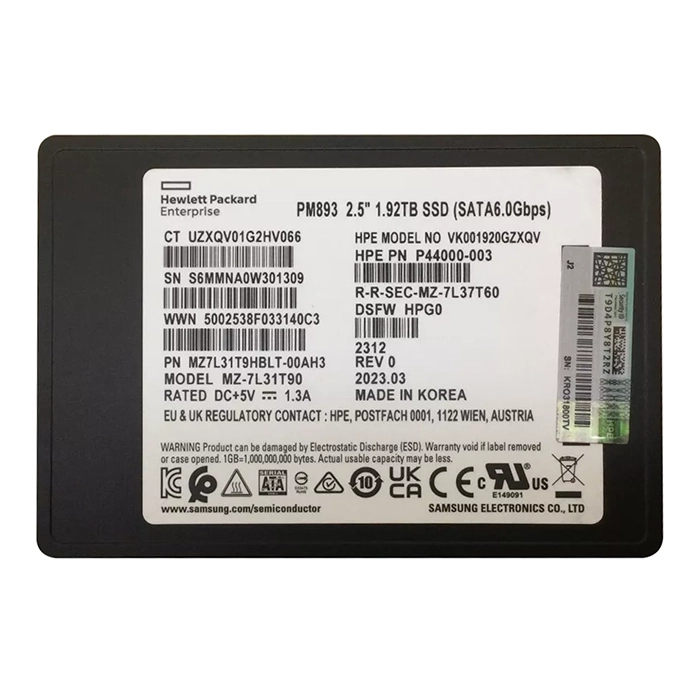 HP VK001920GZXQV | 1.92TB Triple-Level Cell SATA 6Gb/s 2.5-Inch Solid State Drive Refurbished - Hewlett-Packard (ou HP en abrégé) refurbished available on Gotodirect