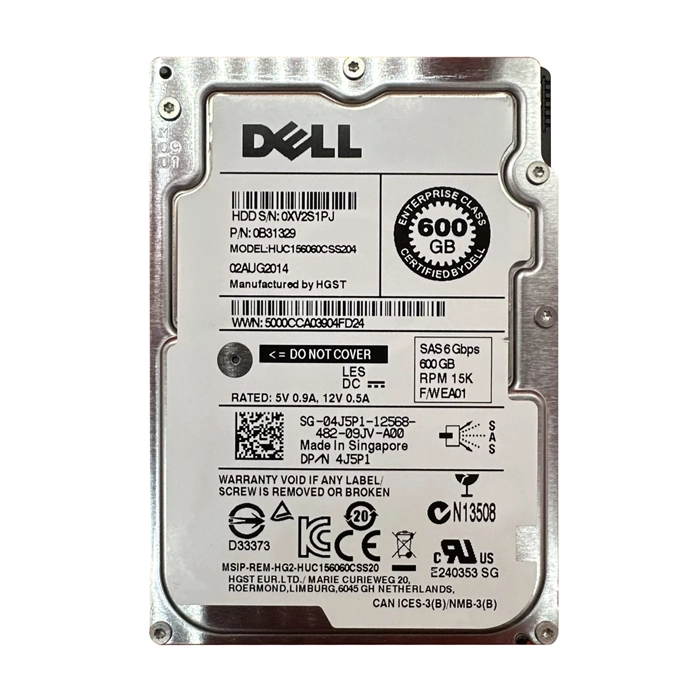 Dell 4J5P1 | 600GB 15000RPM SAS 6Gb/s Hot-Pluggable 64MB Cache 2.5-Inch Hard Drive for PowerEdge Server & PowerVault Storage Array Refurbished - Dell refurbished available on Gotodirect