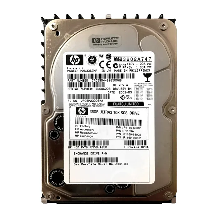 HP P1169-63002 | 36.4GB 10000RPM Ultra160 SCSI LVD 68-Pin 3.5-Inch Hard Drive Refurbished - Hewlett-Packard (ou HP en abrégé) refurbished available on Gotodirect