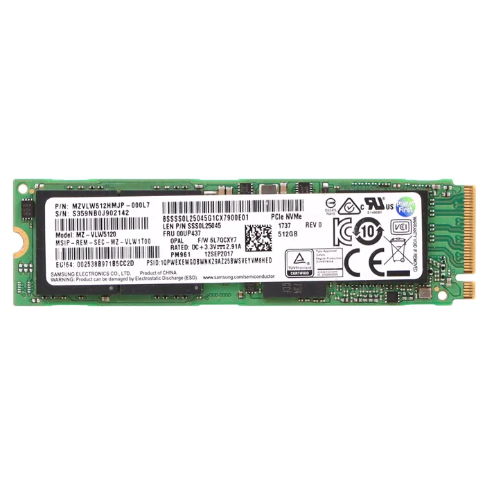 Lenovo 00UP437 | 512GB Triple-Level Cell PCI Express NVMe 3.0 x4 M.2 2280 Solid State Drive Refurbished - Lenovo refurbished available on Gotodirect