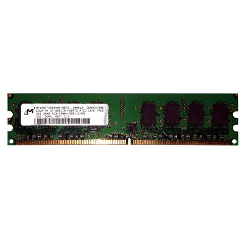 Micron MT16HTF25664AY-667E1 | 2GB DDR2-667MHz PC2-5300 Non-ECC Unbuffered UDIMM CL5 2Rx8 1.8V 240-Pin Memory Module Refurbished -  refurbished available on Gotodirect