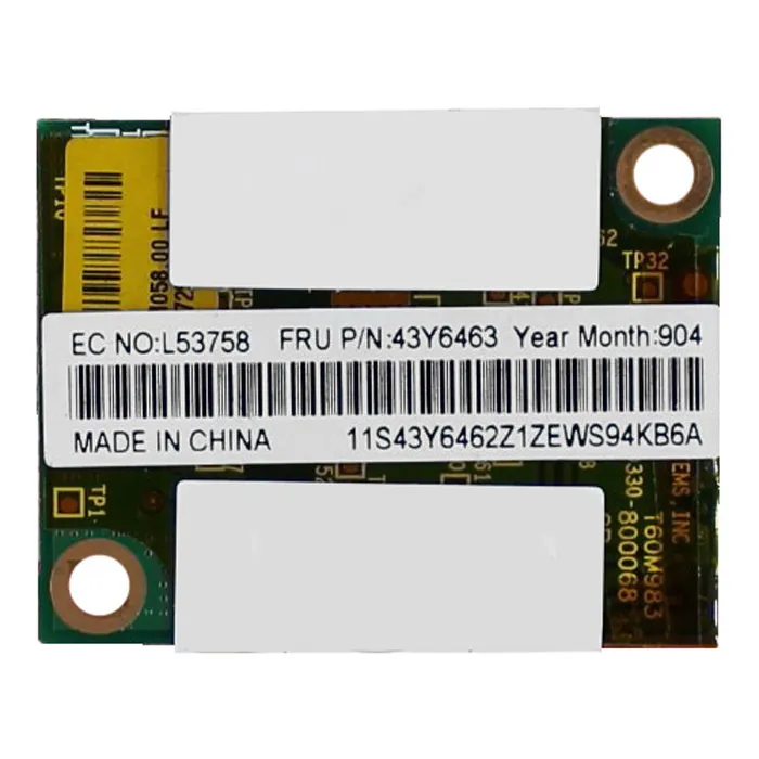 IBM 43Y6462 | 56Kbps Dial-Up Modem Card for ThinkPad T400 T500 R400 and W500 Refurbished -  refurbished available on Gotodirect