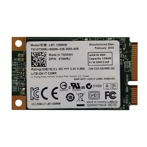 Dell 0T8MRJ | 128GB Multi-Level Cell SATA 6Gb/s mSATA 1.8-Inch Solid State Drive Refurbished - Dell refurbished available on Gotodirect