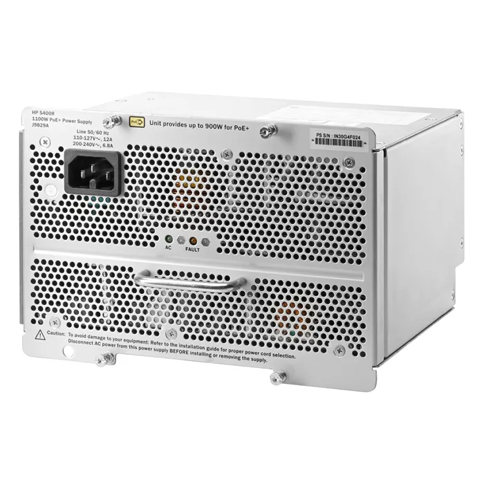 Buy HP J9829A | 1100-Watts 100-240 V AC Power Supply for Aruba 5400R PoE+ ZL2 Switch Refurbished - $111.65 HP J9829A | 1100-Watts 100-240 V AC Power Supply for Aruba 5400R PoE+ ZL2 Switch Refurbished - Hewlett-Packard (ou HP en abrégé) refurbished available on Gotodirect