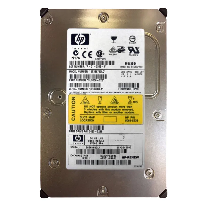 HP A6981-64001 | 36.4GB 15000RPM Ultra320 SCSI Hot Swappable LVD 80-Pin 3.5-Inch Hard Drive Refurbished - Hewlett-Packard (ou HP en abrégé) refurbished available on Gotodirect