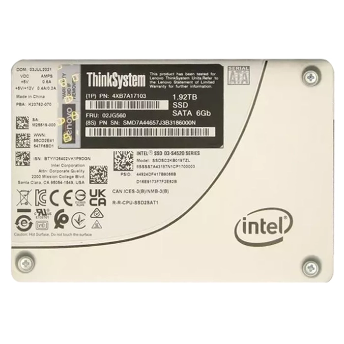 Lenovo 4XB7A17103 | 1.92TB SATA 6GB/s Read Intensive 2.5-Inch Internal Solid State Drive Refurbished - Lenovo refurbished available on Gotodirect