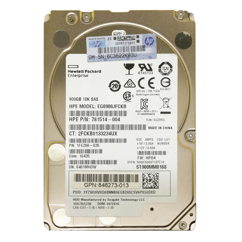 Buy HP 846273-013 | 900GB 10000RPM SAS 12Gb/s 2.5-Inch Hard Drive Refurbished - $135.00 HP 846273-013 | 900GB 10000RPM SAS 12Gb/s 2.5-Inch Hard Drive Refurbished - Hewlett-Packard (ou HP en abrégé) refurbished available on Gotodirect