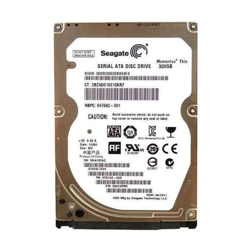 HP 647682-001 | 320GB 5400RPM SATA 3Gb/s 8MB Cache 2.5-inch Hard Drive Refurbished - Hewlett-Packard (ou HP en abrégé) refurbished available on Gotodirect