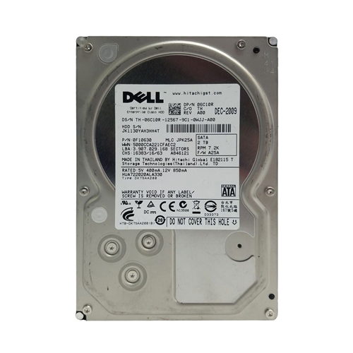 Dell 06C10R | 2TB 7200RPM SATA 3Gb/s Hot-Pluggable (512n) 3.5-Inch Hard Drive for PowerEdge Server & PowerVault Storage Array Refurbished - Dell refurbished available on Gotodirect