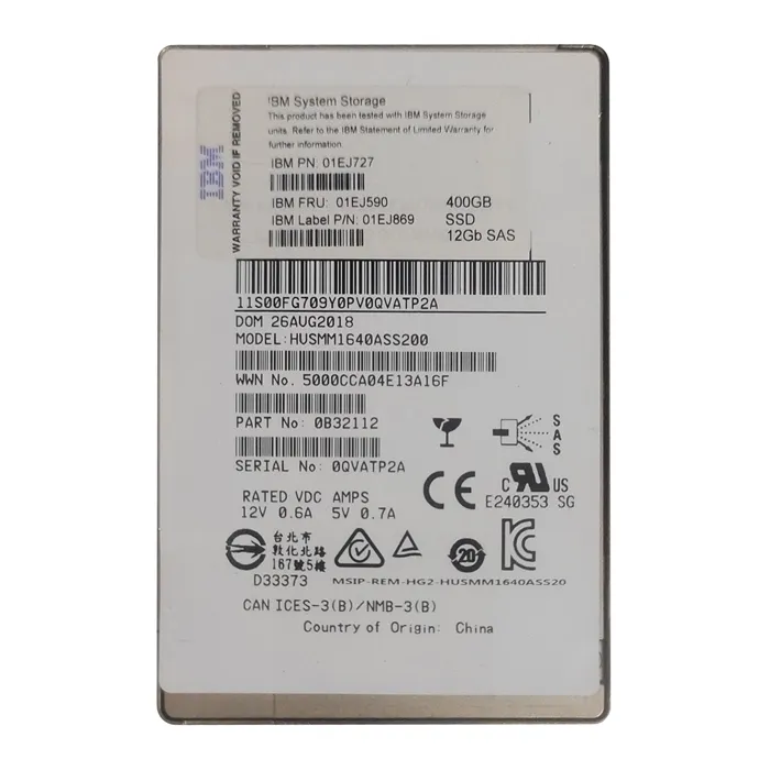 IBM 01EJ727 | 400GB SAS 2.5-Inch Solid State Drive for Storage V3700 V2 Refurbished -  refurbished available on Gotodirect