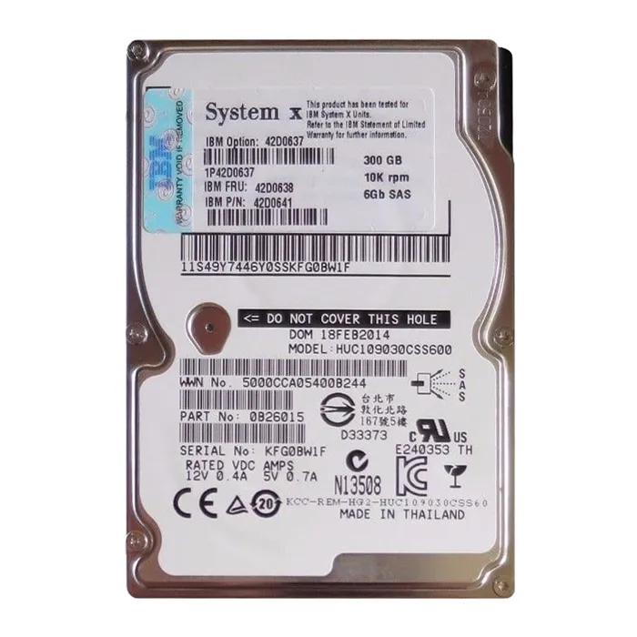 IBM 42D0637 | 300GB 10000RPM SAS 6Gb/s 64MB Cache 2.5-Inch Hard Drive Refurbished -  refurbished available on Gotodirect