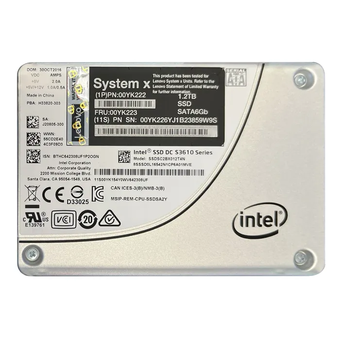Lenovo 00YK223 | 1.2TB Multi-Level Cell SATA 6Gb/s Hot Swappable 2.5-Inch Solid State Drive Refurbished - Lenovo refurbished available on Gotodirect