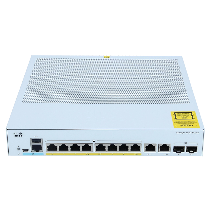 Cisco C1000-8P-2G-L | Catalyst C1000 Series C1000-8P-E-2G 8 x Ports PoE+ 10/100/1000Base-T + 2 x Ports Combo SFP Layer 2 Managed Gigabit Ethernet Network Switch Refurbished - Cisco Systems Inc. refurbished available on Gotodirect