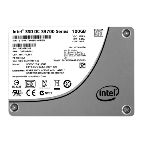 Buy Intel SSDSC2BA100G301 | DC S3700 100GB Multi-Level Cell SATA 6Gb/s 2.5-Inch Solid State Drive Refurbished - $134.67 Intel SSDSC2BA100G301 | DC S3700 100GB Multi-Level Cell SATA 6Gb/s 2.5-Inch Solid State Drive Refurbished - Intel refurbished available on Gotodirect