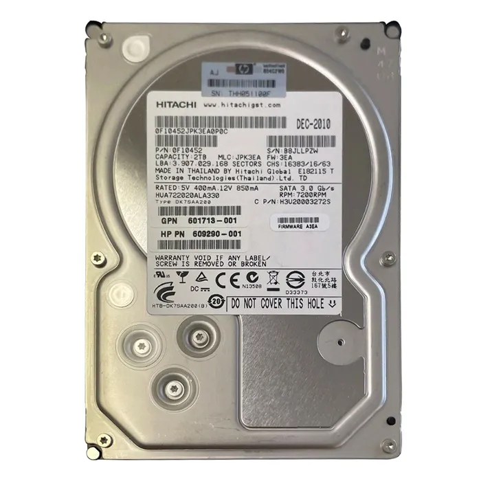 HP 609290-001 | 2TB 7200RPM SATA 3Gb/s 32MB Cache Hot-Pluggable LFF 3.5-Inch Midline Hard Drive for MSA P2000 Refurbished - Hewlett-Packard (ou HP en abrégé) refurbished available on Gotodirect