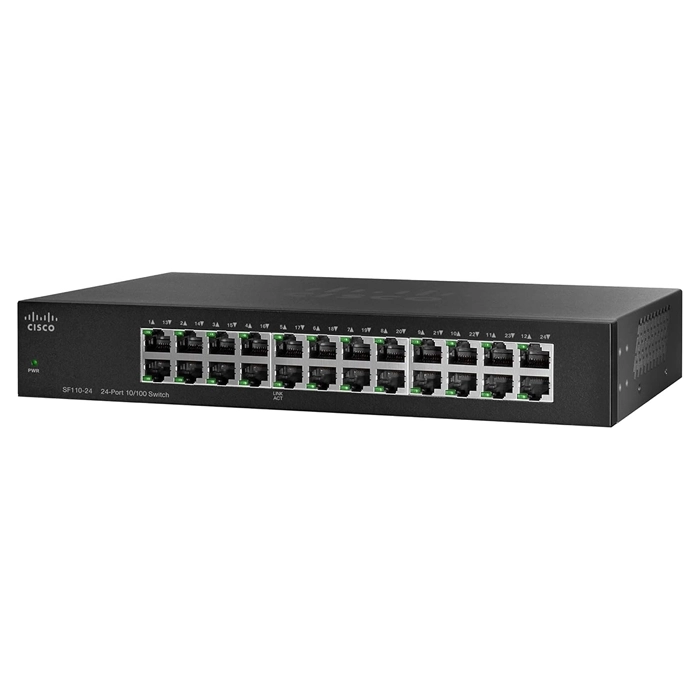 Cisco SF110-24 | Small Business 110 Series 24 x RJ-45 Ports 10/100Base-TX Layer 2 Unmanaged Rack-mountable Fast Ethernet Network Switch Refurbished - Cisco Systems Inc. refurbished available on Gotodirect