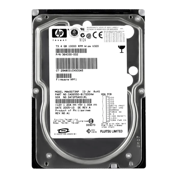 Fujitsu CA06550-B17200HW | 73GB 10000RPM Ultra320 SCSI 68-Pin 3.5-Inch Hard Drive Refurbished - Fujitsu refurbished available on Gotodirect