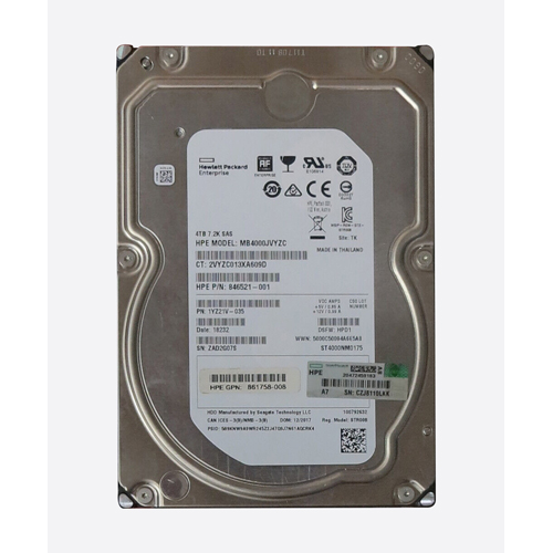 HP MB4000JVYZC | 4TB 7200RPM SAS 12GB/s Hot-Pluggable 3.5-Inch LPc Hard Drive for ProLiant Gen10/Gen10+/Gen11 Servers Refurbished - Hewlett-Packard (ou HP en abrégé) refurbished available on Gotodirect