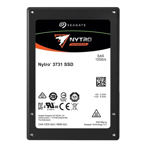 Seagate XS1600ME70024 | Nytro 3731 1.6TB 3D Triple-Level-Cell SAS 12Gb/s Write Intensive Endurance 2.5-Inch Solid State Drive Refurbished - Seagate refurbished available on Gotodirect