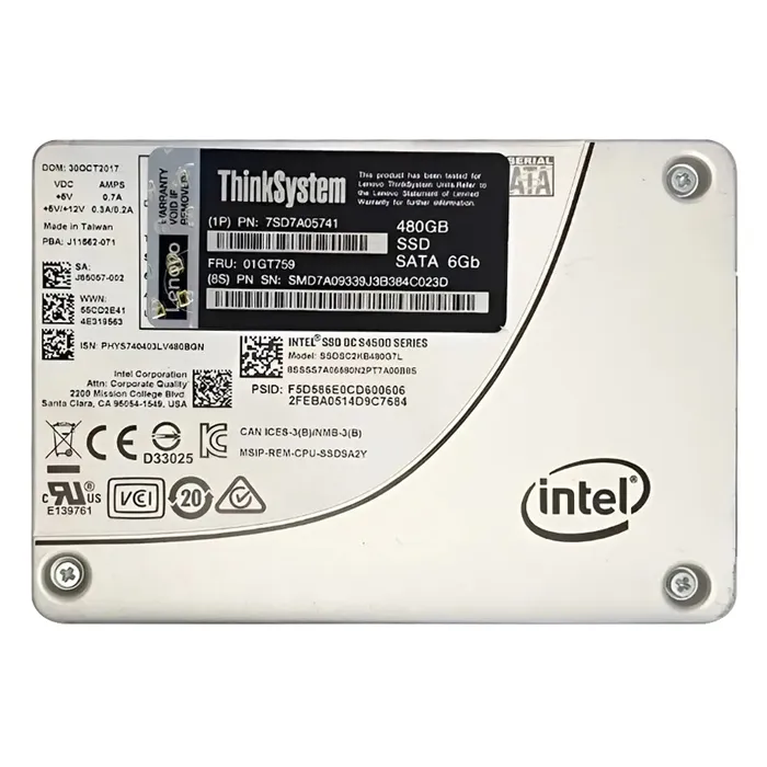 Lenovo 01GT759 | 480GB SATA 6Gb/s Hot Swappable 2.5-Inch Solid State Drive Refurbished - Lenovo refurbished available on Gotodirect