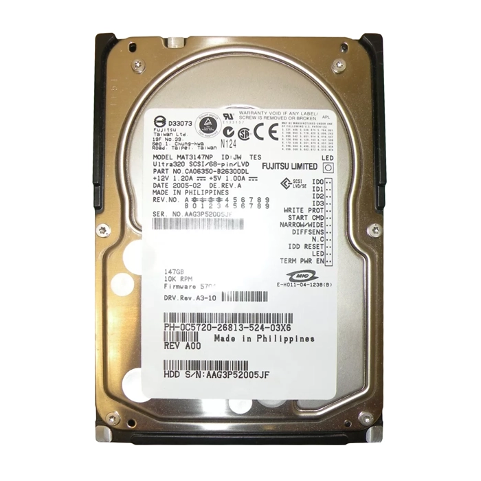 Dell CA06350-B26300DL | 147GB 1000RPM Ultra320 SCSI 80-Pin 3.5-Inch Hard Drive Refurbished - Dell refurbished available on Gotodirect