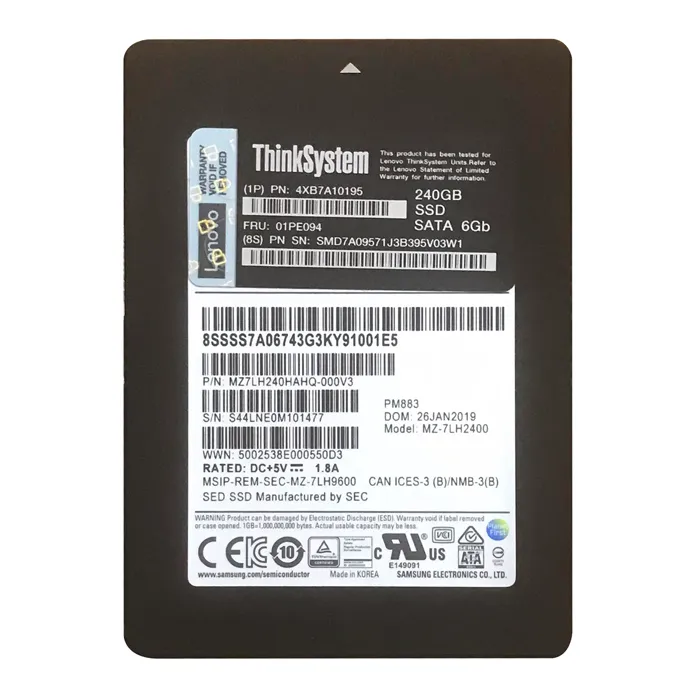 Lenovo 01PE094 | 240GB SATA 6Gb/s 2.5-Inch Solid State Drive Refurbished - Lenovo refurbished available on Gotodirect