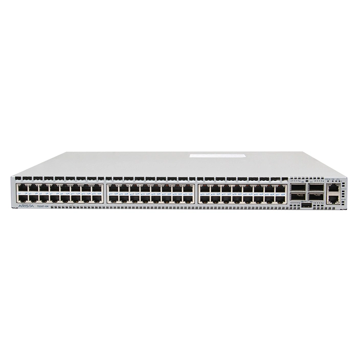 Arista DCS-7050T-64-F | 7050 48x RJ45 (1/10GBASE-T) and 4x QSFP+ Switch Front-to-rear Airflow 2x AC Power Supplies Refurbished - Arista Networks (as it's a well-known brand in the refurbished available on Gotodirect