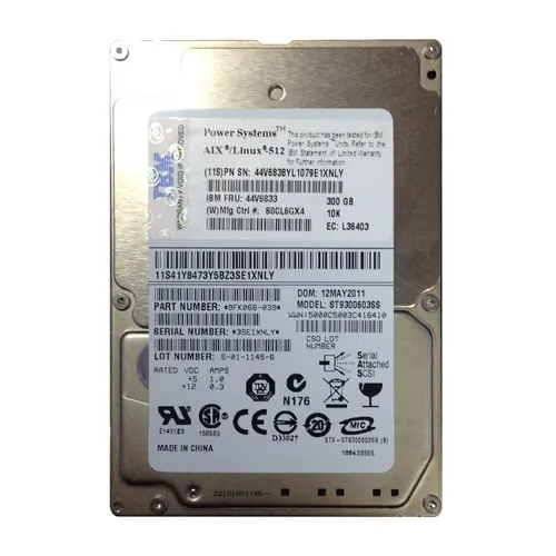 IBM 44V6838 | 300GB 10000RPM SAS 6Gb/s Hot-Swappable 16MB Cache 2.5-Inch Hard Drive Refurbished -  refurbished available on Gotodirect