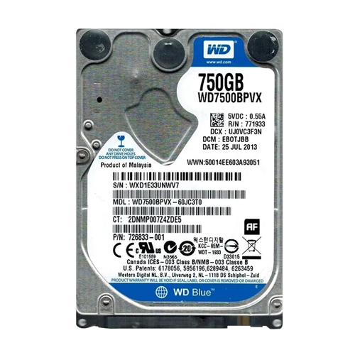 HP 726833-001 | 750GB 5400RPM SATA 6Gb/s 8MB Cache 2.5-inch Hard Drive Refurbished - Hewlett-Packard (ou HP en abrégé) refurbished available on Gotodirect