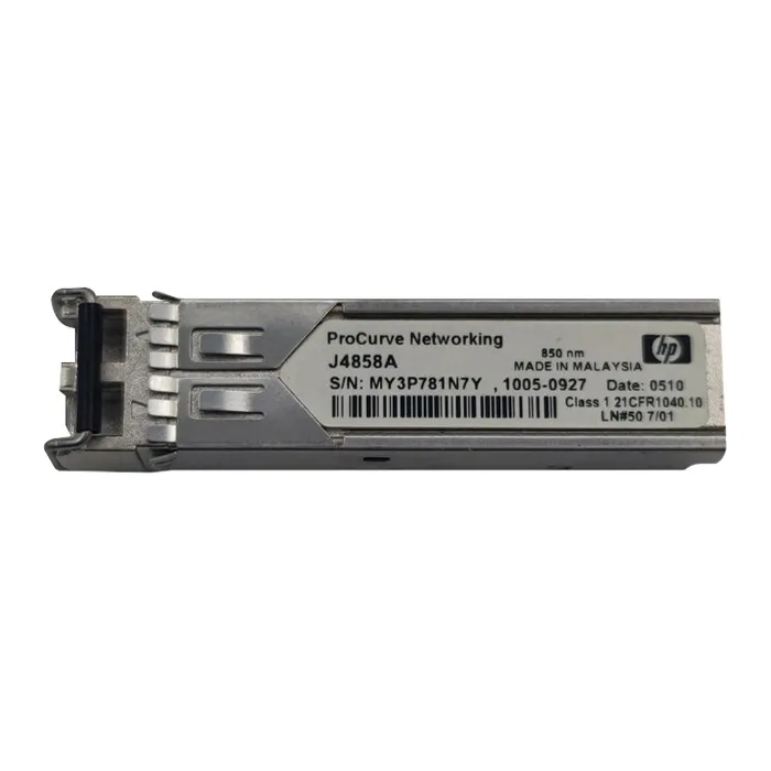 HP J4858-61201 | ProCurve X121 1Gb/s 1000Base-SX Multi-Mode Fibre 850nm 550m Duplex LC Connector SFP (mini-GBIC) Transceiver Module Refurbished - Hewlett-Packard (ou HP en abrégé) refurbished available on Gotodirect