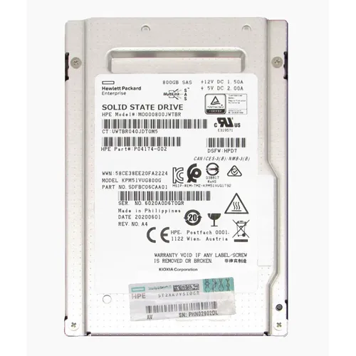 HP P04174-002 | 800GB Multi-Level Cell SAS 12Gb/s Hot Swappable Mixed Use SFF 2.5-Inch Solid State Drive for ProLiant DL325 Gen10 Refurbished - Hewlett-Packard (ou HP en abrégé) refurbished available on Gotodirect