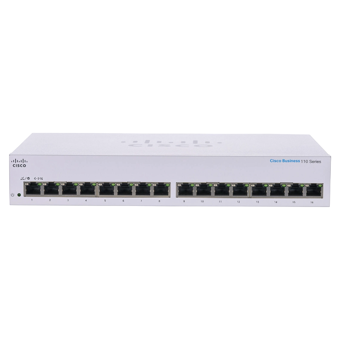 Cisco CBS110-16T | Business 110 Series CBS110-16T 16 x Ports 10/100/1000Base-T Layer 2 Unmanaged Rack-mountable Gigabit Ethernet Network Switch Refurbished - Cisco Systems Inc. refurbished available on Gotodirect