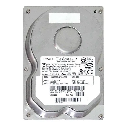 Buy Hitachi 13G0500 | Deskstar 7K250 Series 40GB 7200RPM IDE Ultra ATA/100 (ATA-6) 2MB Cache 3.5-inch Hard Drive Refurbished - $130.93 Hitachi 13G0500 | Deskstar 7K250 Series 40GB 7200RPM IDE Ultra ATA/100 (ATA-6) 2MB Cache 3.5-inch Hard Drive Refurbished - refurbished available on Gotodirect