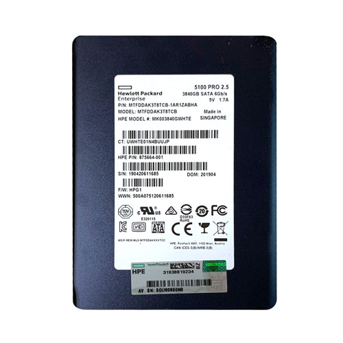 HP MK003840GWHTE | 3.84TB SATA 6Gb/s Hot-Pluggable Mixed Use 2.5-Inch Enterprise Solid State Drive for ProLiant Server and Storage Array Refurbished - Hewlett-Packard (ou HP en abrégé) refurbished available on Gotodirect