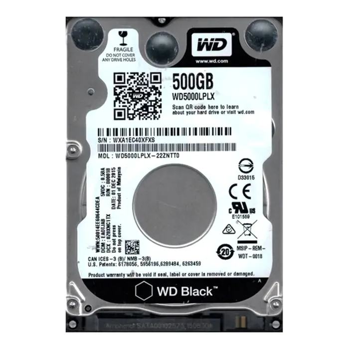 Western Digital WD5000LPLX-22ZNTT0 | Black 500GB 2.5-inch 6GB/s SATA 7200RPM 32MB Cache Laptop Hard Drive Refurbished - Western Digital refurbished available on Gotodirect