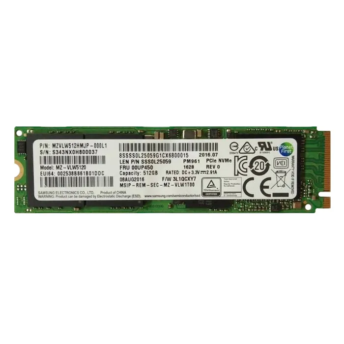Samsung MZ-VLW5120 | PM961 Series 512GB Triple-Level Cell PCI-Express 3.0 x4 NVMe M.2 2280 Solid State Drive Refurbished - Samsung refurbished available on Gotodirect
