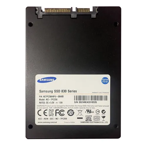 Samsung MZ7PC256HBFU | 830 Series 256GB Multi-Level Cell SATA 6Gb/s 2.5-Inch Solid State Drive Refurbished - Samsung refurbished available on Gotodirect
