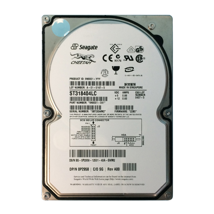 Dell 0P2958 | 18GB 10000RPM Ultra160 SCSI Hot-Pluggable 80-Pin 3.5-Inch Hard Drive Refurbished - Dell refurbished available on Gotodirect