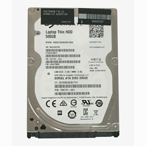 Buy HP 865537-001 | 500GB 7200RPM SATA 6Gb/s 2.5-inch Hard Drive Refurbished - $171.76 HP 865537-001 | 500GB 7200RPM SATA 6Gb/s 2.5-inch Hard Drive Refurbished - Hewlett-Packard (ou HP en abrégé) refurbished available on Gotodirect