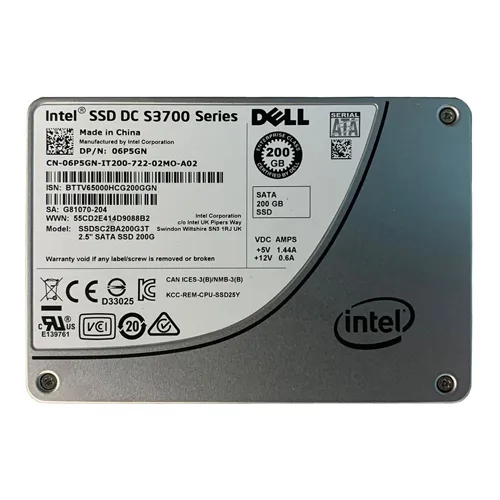 Dell 6P5GN | 200GB Multi-Level Cell SATA 3Gb/s Hot-Pluggable 2.5-Inch Solid State Drive for PowerEdge Servers Refurbished - Dell refurbished available on Gotodirect