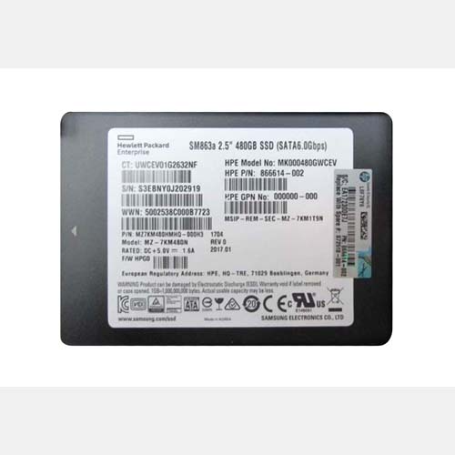 HP 872518-001 | 480GB SATA 6Gb/s Hot-Pluggable Mixed Use 2.5-Inch Enterprise Solid State Drive for ProLiant Server and Storage Array Refurbished - Hewlett-Packard (ou HP en abrégé) refurbished available on Gotodirect