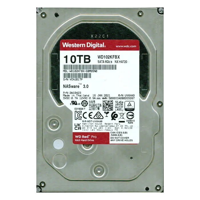 Western Digital WD102KFBX | Red Pro Air 10TB 3.5-inch 6GB/s SATA 7200RPM 256MB Cache NAS Hard Drive Refurbished - Western Digital refurbished available on Gotodirect