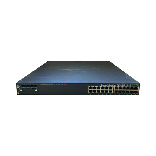 Brocade FCX624S-HPOE | FCX Series 24 x Ports 1000Base-T + 4 x Ports SFP+ Layer 3 Managed Gigabit Ethernet Switch Refurbished -  refurbished available on Gotodirect