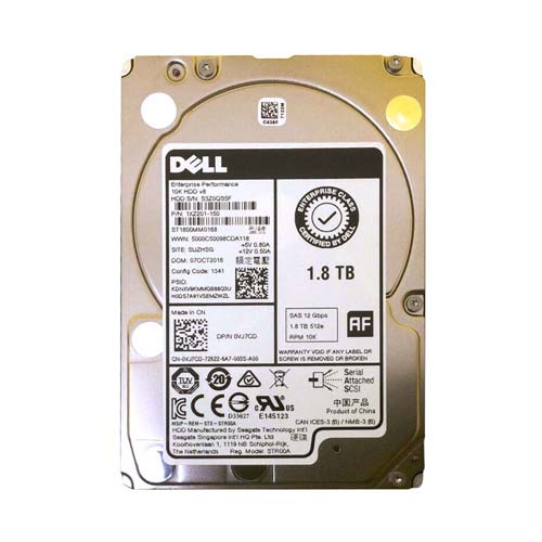 Dell 0VJ7CD | 1.8TB 10000RPM SAS 12Gb/s Hot-Pluggable (512e) 2.5-Inch Hard Drive for PowerEdge Servers Refurbished - Dell refurbished available on Gotodirect