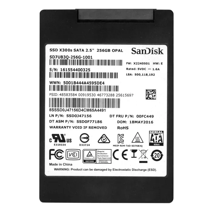 Lenovo SSD0F77186 | 256GB SATA 6GB/s 2.5-Inch Internal Solid State Drive Refurbished - Lenovo refurbished available on Gotodirect