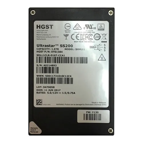 HGST 0TS1384 | Ultrastar DC SS200 Series 1.6TB Multi-Level Cell SAS 12Gb/s Mixed Use (ISE) 2.5-Inch Solid State Drive Refurbished - HGST (a subsidiary of Western Digital) refurbished available on Gotodirect