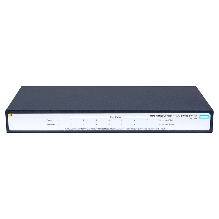 Buy HP JH330A | OfficeConnect 1420 Series 1420-8G-PoE+ (64W) 8 x 10/100/1000Base-T RJ-45 PoE+ Ports Layer 2 Unmanaged Gigabit Ethernet Network Switch Refurbished - $320.43 HP JH330A | OfficeConnect 1420 Series 1420-8G-PoE+ (64W) 8 x 10/100/1000Base-T RJ-45 PoE+ Ports Layer 2 Unmanaged Gigabit Ethernet Network Switch Refurbished - Hewlett-Packard (ou HP en abrégé) refurbished available on Gotodirect