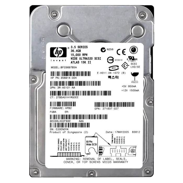 HP 3R-A5101-AA | 36.4GB 15000RPM Ultra320 SCSI 8MB Cache LVD 68-Pin 3.5-inch Hard Drive Refurbished - Hewlett-Packard (ou HP en abrégé) refurbished available on Gotodirect