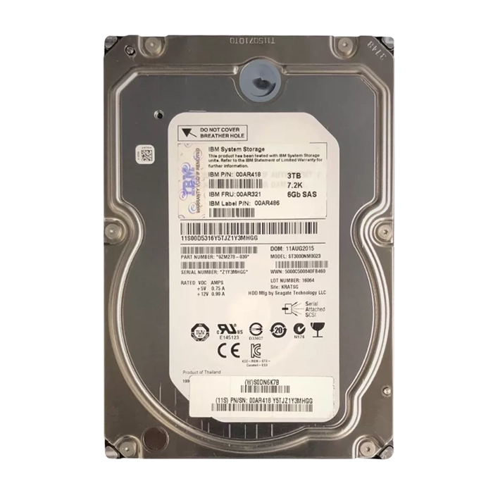 IBM 00AR418 | 3TB 7200RPM SAS 6Gb/s 64MB Cache Hot-Swappable 3.5-Inch Hard Drive for Storwize Storage System Refurbished -  refurbished available on Gotodirect