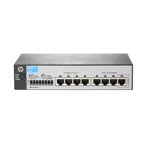 HP J9800-61001 | OfficeConnect 1810 Series 1810-8 v2 7 x 10/100Base-TX RJ-45 and 1 x 10/100/1000Base-T RJ-45 Ports Layer 2 Fast Ethernet Network Switch Refurbished - Hewlett-Packard (ou HP en abrégé) refurbished available on Gotodirect
